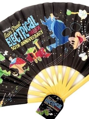 Disney Parks Disneyland Main Street Electrical Parade Folding Hand Fan NWT